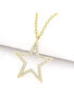 Cut Out Star Cubic Zirconia Pendant Necklace