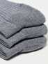 Vans 3 pack classic crew socks in grey