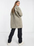 Vero Moda teddy shacket in stone