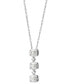 ფოტო #3 პროდუქტის Diamond Octagon & Round Linear 18" Pendant Necklace (1/2 ct. t.w.) in 10k White Gold