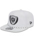 Фото #1 товара Men's White Las Vegas Raiders Tee Golfer 9FIFTY Snapback Hat