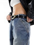 Фото #5 товара ASOS DESIGN croc chain link buckle waist and hip jeans belt in black