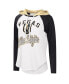ფოტო #3 პროდუქტის Women's White, Black Vegas Golden Knights MVP Raglan Hoodie T-shirt