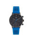 ფოტო #1 პროდუქტის Unisex Chrono Code One Chrono Blue Silicone Strap Watch 40mm