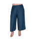 ფოტო #1 პროდუქტის Women's Plus Size Wide-Leg Crop Palazzo Gaucho Pants