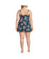 Фото #3 товара Plus Size Tulip Wrap Mini Swim Dress One Piece Swimsuit