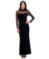 Women's Velvet Mock-Neck Gown