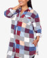 Plus Size Plaid Tunic Shirt