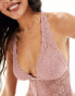 Фото #6 товара ASOS DESIGN Lilli lace and mesh soft body in dusty pink