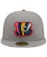 Men's Gray Cincinnati Bengals Color Pack 59FIFTY Fitted Hat