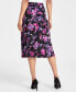 Women's Printed Pull-On Midi Skirt