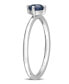 ფოტო #4 პროდუქტის Sapphire (5/8 ct. t.w.) Solitaire Stackable Ring in 10K White Gold