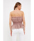 Фото #4 товара Women's Strapless Tulle Banded Top