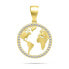 Gold-plated pendant Globe with zircons PT135Y