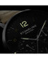 Original Men's Quartz Watch, Silver Case, Black Dial, Beige Genuine Leather Strap