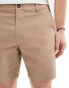 ASOS DESIGN skinny chino shorts in stone