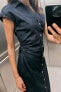 Фото #3 товара Платье-рубашка миди облегающего кроя ZARA