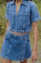 Фото #2 товара Укороченная джинсовая рубашка z1975 ZARA