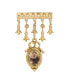 ფოტო #1 პროდუქტის Gold-Tone Manor House Oval Drop Barpin