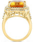 EFFY® Limited Edition Citrine (11-1/2 ct. t.w.) & Diamond (1-1/3 ct. t.w.) Halo Ring in 14k Gold