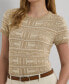 Women's Short-Sleeve Geo-Print Sweater