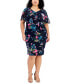 Фото #1 товара Plus Size Ruffled V-Neck Dress