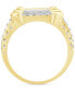 ფოტო #3 პროდუქტის Men's White Diamond (1-1/3 ct. t.w.) & Brown Diamond (7/8 ct. t.w.) Cluster Ring in 10k Gold