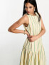 Фото #1 товара ASOS DESIGN cotton sleeveless dropped waist midi smock dress in stripe