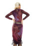 Фото #5 товара Labelrail x Dyspnea renaissance rodeo mesh multiway adjustable length dress and skirt in purple