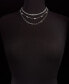 ფოტო #3 პროდუქტის Crystal & Mixed Link Layered Collar Necklace, 16" + 2" extender, Created for Macy's