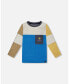 Фото #1 товара Toddler Boys Super Soft Colorblock Brushed Jersey T-Shirt With Pocket - Toddler|Child