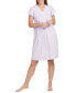 ფოტო #1 პროდუქტის Women's Ruched Short-Sleeve Nightgown