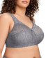 Women's Full Figure Plus Size Magic Lift Moisture Control Wirefree Bra 1064