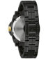 ფოტო #3 პროდუქტის Men's Precisionist Icon Black-Tone Stainless Steel Bracelet Watch 40mm