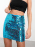 Фото #7 товара Kyo The Brand sequin mini skirt in blue