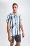 Фото #3 товара Рубашка мужская Regular Fit полосатая defacto Y7037az22hs