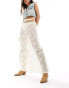 Фото #1 товара Miss Selfridge beach sheer tiered lace maxi skirt