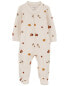 Baby Thanksgiving Zip-Up Thermal Footie Sleep & Play Pajamas 6M