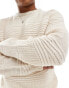 Фото #4 товара Brave Soul relaxed fit texture knit jumper in oatmeal