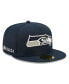 Фото #3 товара Men's x Alpha Industries College Navy Seattle Seahawks Alpha 59FIFTY Fitted Hat