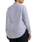 ფოტო #6 პროდუქტის Plus Size Cotton Striped Shirt