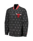 Фото #2 товара Верхняя одежда Starter Куртка варсити для мужчин черного цвета Chicago Bulls In-Field Play Fashion Satin Full-Zip