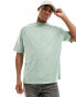 Фото #3 товара ASOS DESIGN essential oversized high neck t-shirt in light green