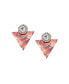 ფოტო #1 პროდუქტის Women's Pink Triangle Drop Earrings