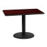 Фото #1 товара 30'' X 42'' Rectangular Mahogany Laminate Table Top With 24'' Round Table Height Base
