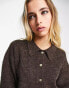 Фото #2 товара Object button through knitted top in brown