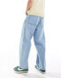 Dr Denim Kobe baggy fit mid waist jeans in stream light blue retro wash