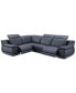 Фото #2 товара Daisley 4-Pc. Leather "L" Shaped Sectional Sofa with 2 Power Recliners