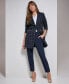 ფოტო #2 პროდუქტის Women's Windowpane One-Button Blazer