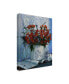 Фото #2 товара Danka Weitzen Vaso Bianco con Daliette Amaranto Canvas Art - 15.5" x 21"